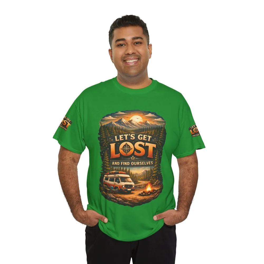 7955902258872530563_2048.jpeg Unisex Heavy Cotton Tee — "Let´s Get Lost And Found Ourselfs" Design Scenic-Line