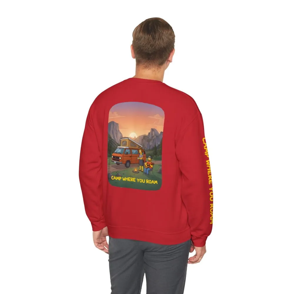 7968477583954136488_2048.jpeg Unisex Heavy Blend™ Crewneck Sweatshirt — "Camp Where You Roam" Design Sitcom-Line