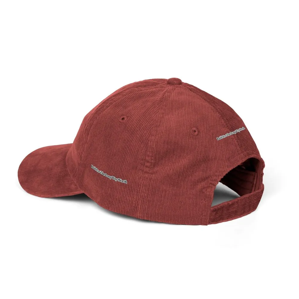7969277614770174743_2048.jpeg Vintage Corduroy Cap (Embroidery) — "Built For The Long Way North" Embroidered Hat
