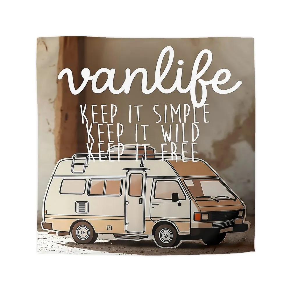 Duvet Cover — "Vanlife: Keep It Simple, Keep It Wild, Keep It Free"