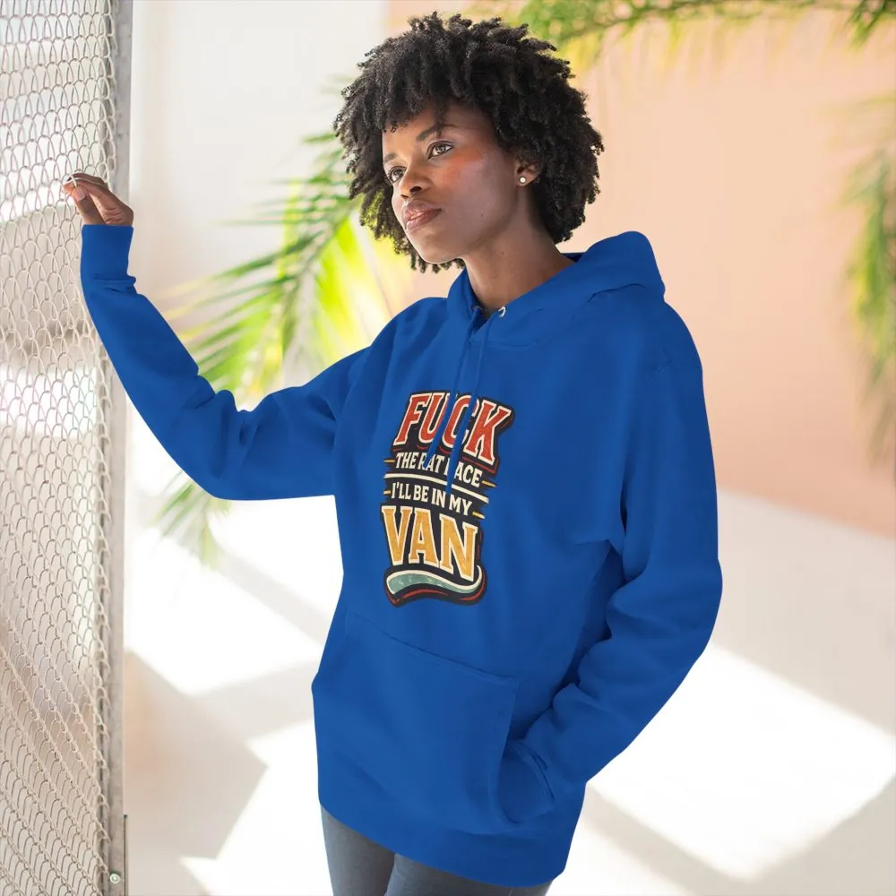 Three-Panel Fleece Hoodie - "Fuck The Rat Race" Design F**K-Line