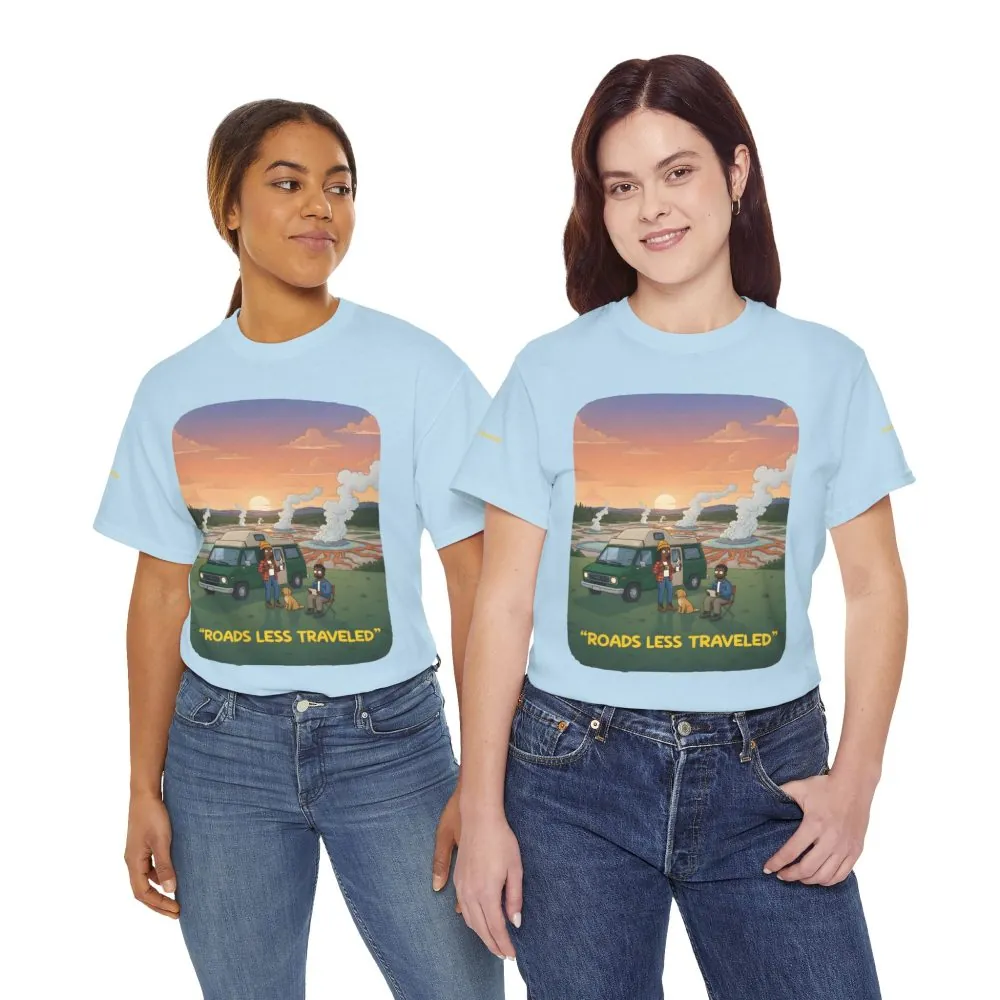 8040614644756063268_2048.jpeg Unisex Heavy Cotton Tee — "Roads Less Traveled" Design Sitcom-Line