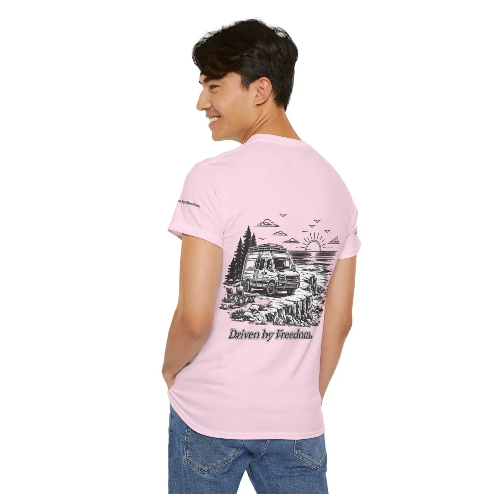 8041265823151845323_2048.jpeg Unisex Heavy Cotton Tee — ""Driven By Freedom" Design Minimal-Line