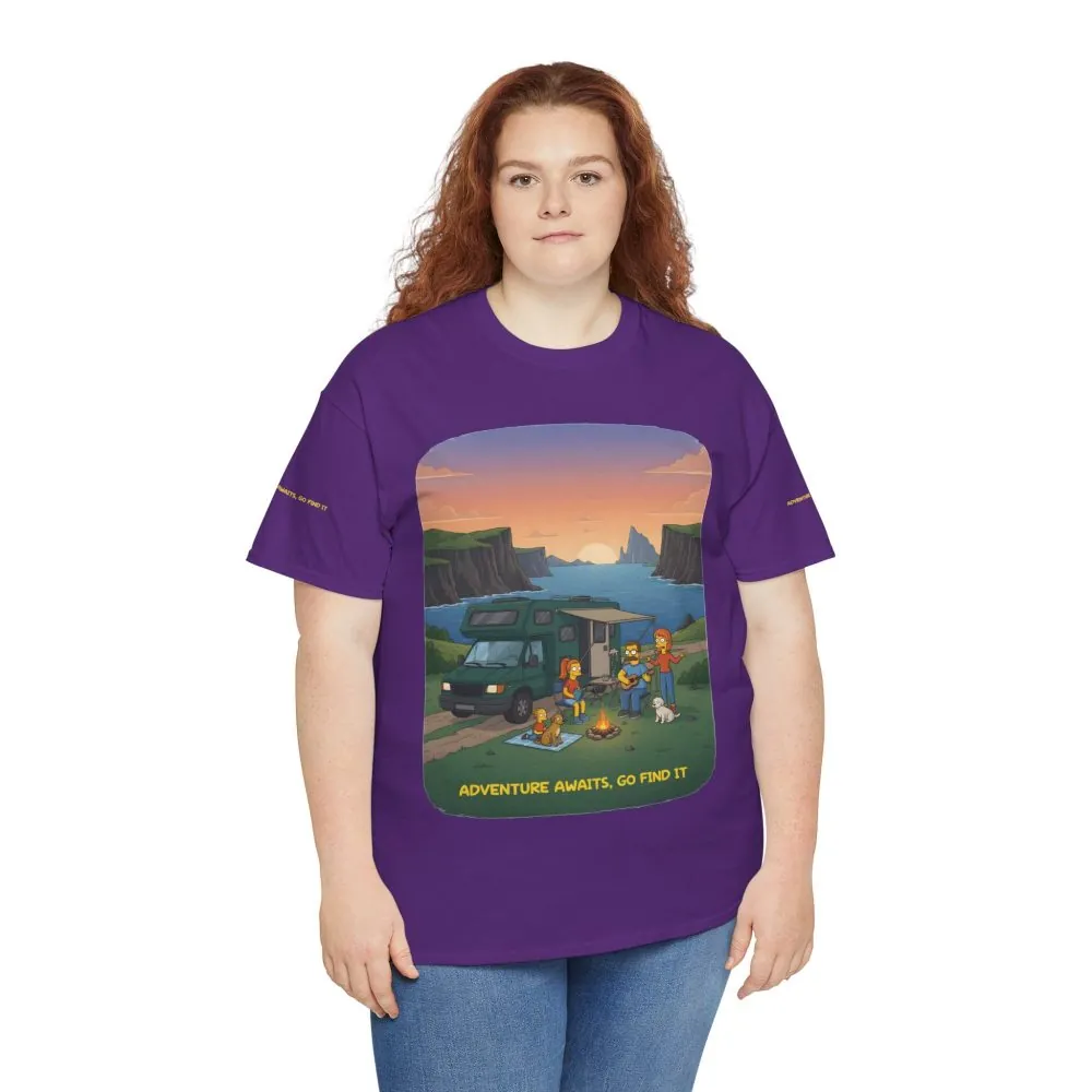8045761376742849157_2048.jpeg Unisex Heavy Cotton Tee — "Adventure Awaits-Go Find It" Design Sitcom-Line