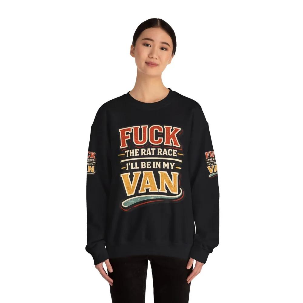 Unisex Heavy Blend™ Crewneck Sweatshirt — "Fuck The Rat Race" Design F**K-Line