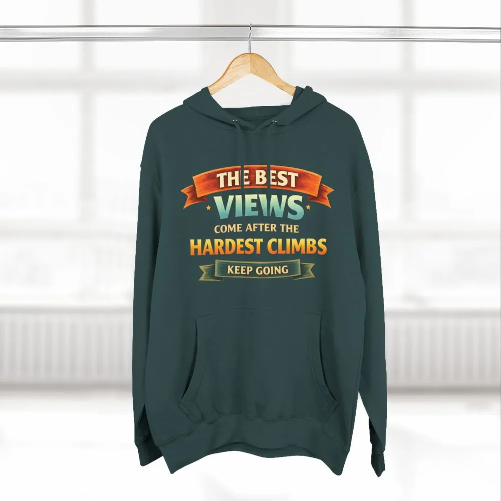 8058105175867495610_2048.jpeg Three-Panel Fleece Hoodie - "The Best Views" Design Scenic-Line