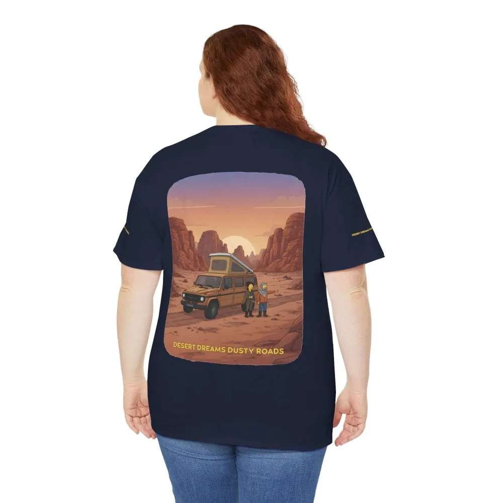 8058347455291701105_2048.jpeg Unisex Heavy Cotton Tee — "Desert Dreams Dusty Roads" Design Sitcom-Line