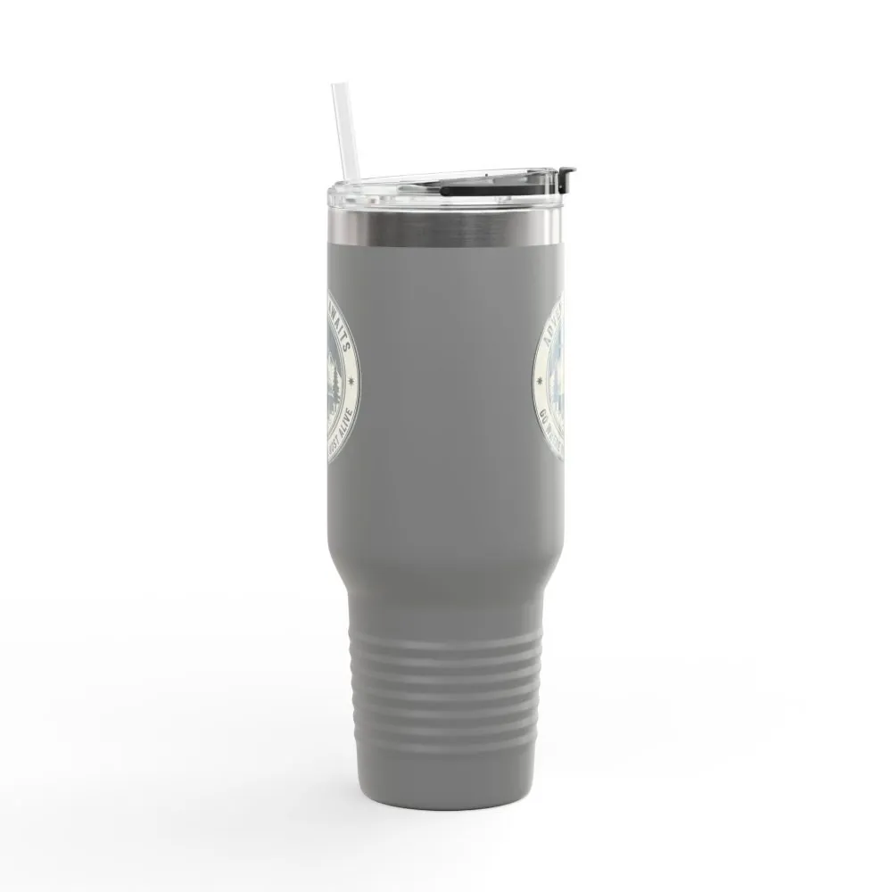 8065874747855131811_2048.jpeg Insulated Travel Mug - "Adventure Awaits-Go Where You Feel Most Alive" (40oz) – Retro Camper Design, Keep Drinks Hot or Cold