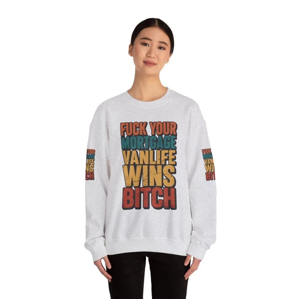 8076880965513347099_2048.jpeg Unisex Heavy Blend™ Crewneck Sweatshirt — "Fuck Your Mortgage" Design F**K-Line
