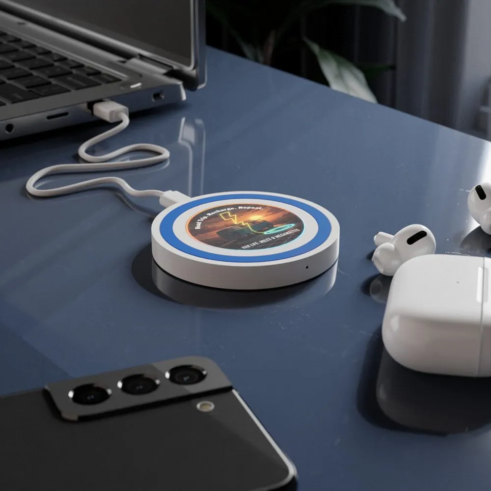 Wireless Charging Pad — "Road Trip. Recharge. Repeat." Van Life Design