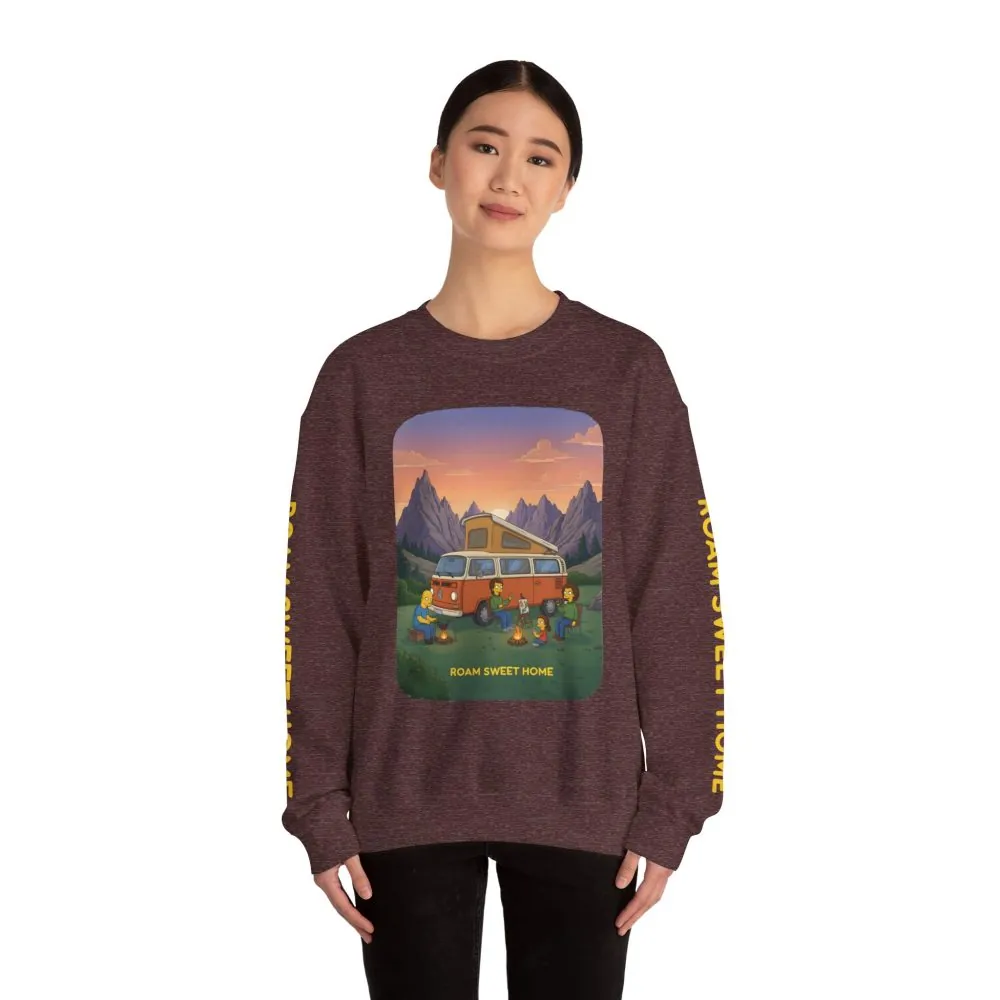 Unisex Heavy Blend™ Crewneck Sweatshirt — "Roam Sweet Home" Design Sitcom-Line