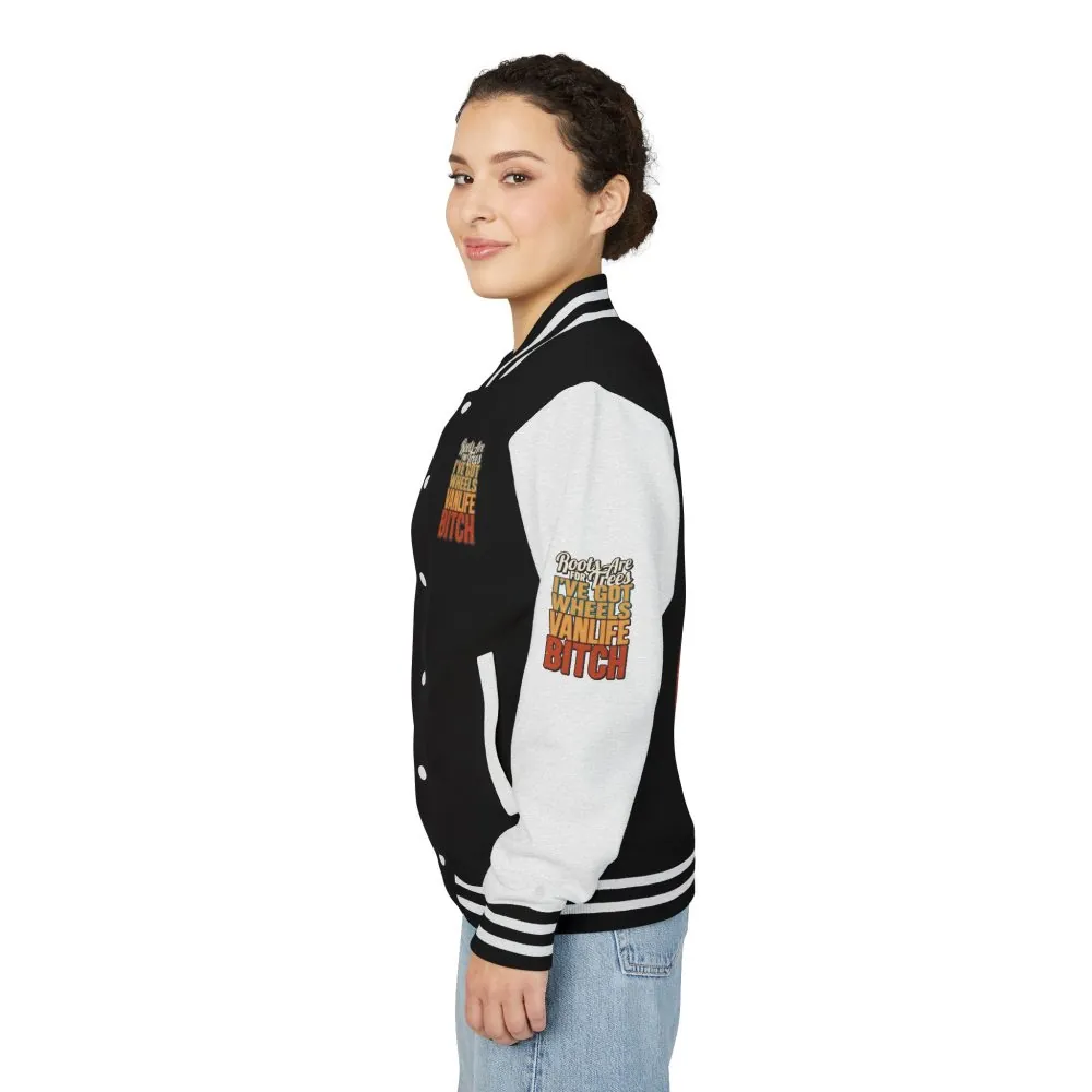 8094517894212870255_2048.jpeg Unisex Heavyweight Letterman Jacket — "Roots Are For Trees" Design F**K-Line