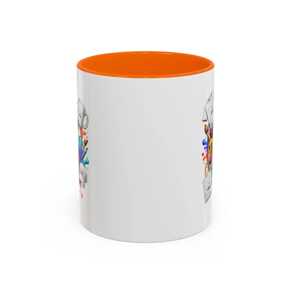Accent Coffee Mug — Colorful 'Your Design Here' Artist Print (11/15 oz)