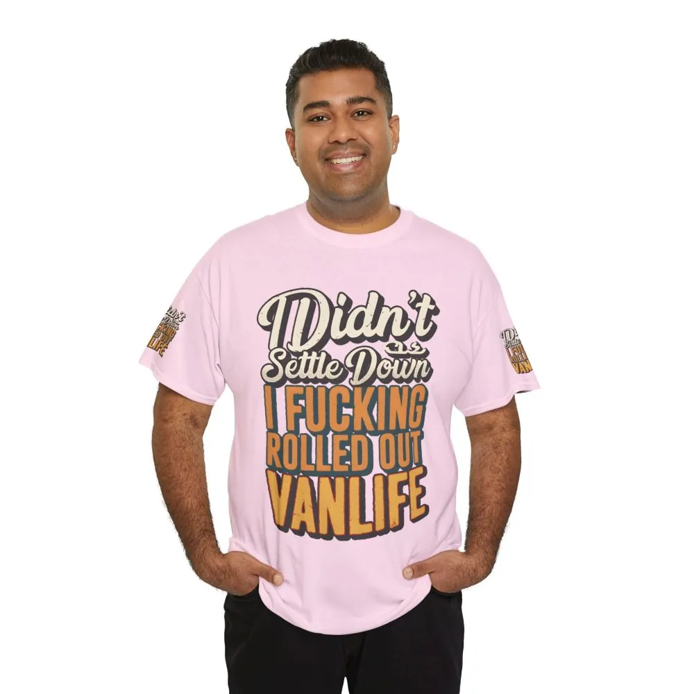 Unisex Heavy Cotton Tee — "Dind´t Settle Down" Design F**K-Line