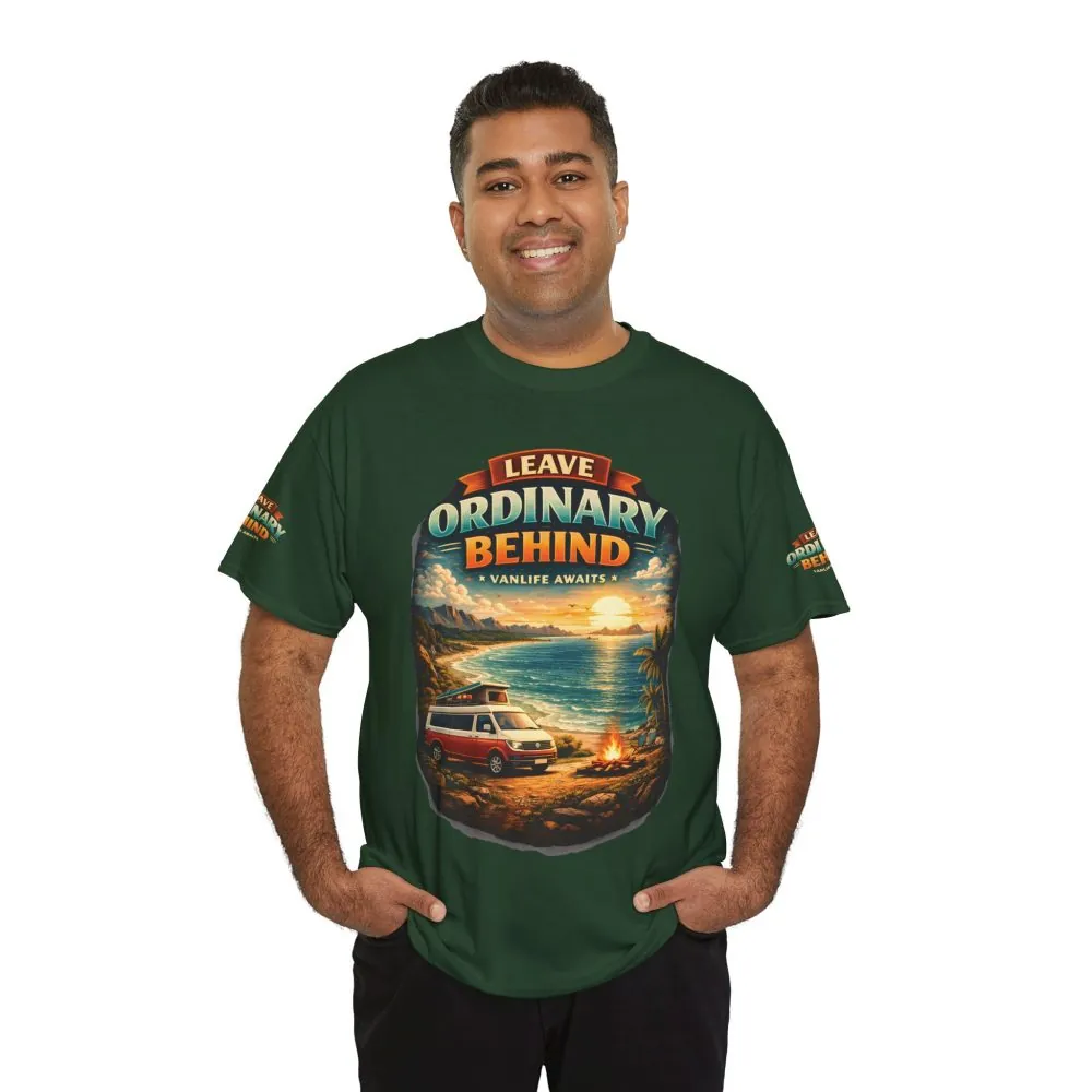 8171993358339273971_2048.jpeg Unisex Heavy Cotton Tee — "Leave Ordinary Behind" Design Scenic-Line