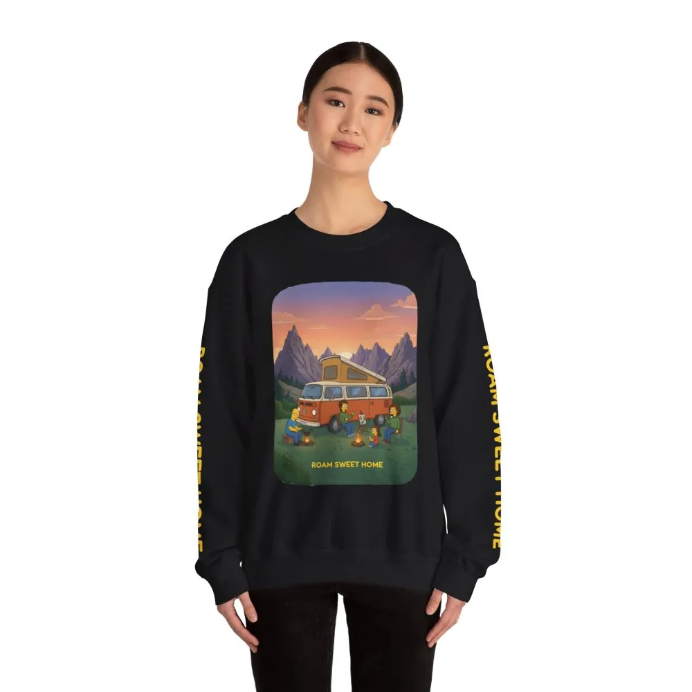 Unisex Heavy Blend™ Crewneck Sweatshirt — "Roam Sweet Home" Design Sitcom-Line