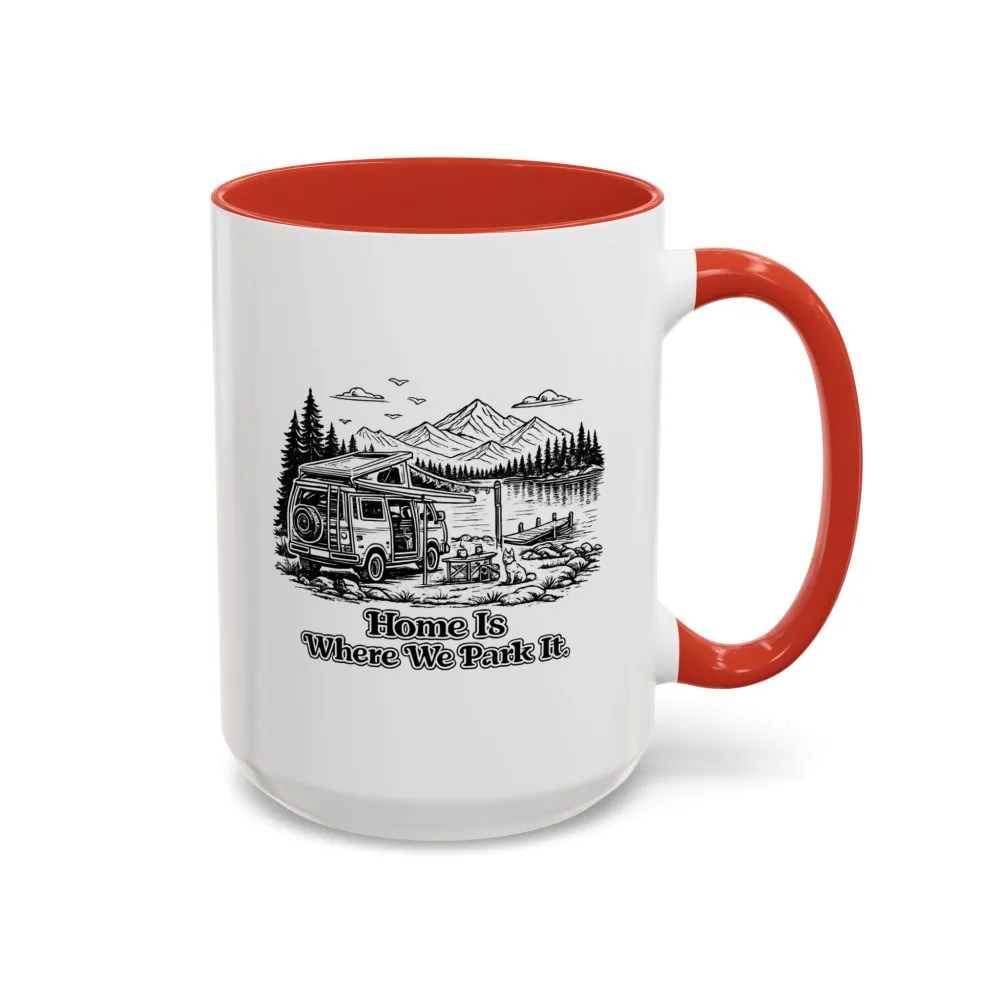 820053959235068164_2048.jpeg Accent Coffee Mug (11, 15oz) — "Home Is Where You Park It" Design Minimal-Line