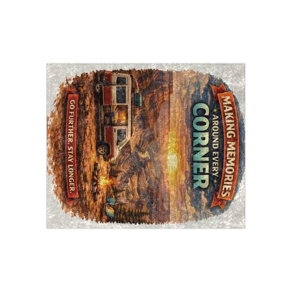 8201013326449820143_2048.jpeg Crushed Velvet Blanket —"Making Memories Around Every Corner" Design Scenic-Line (Campervan)