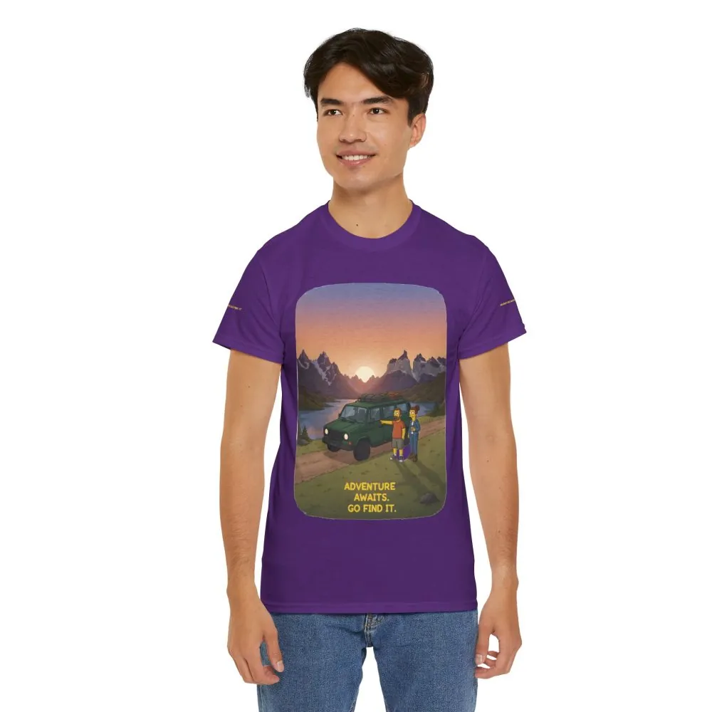 8207731717798345503_2048.jpeg Unisex Heavy Cotton Tee — "Adventure Awaits-Go Find It" Design Sitcom-Line