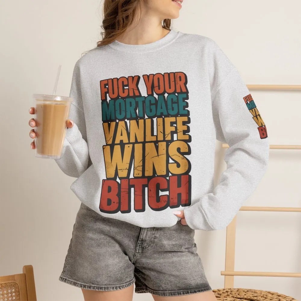 8208423400334217687_2048.jpeg Unisex Heavy Blend™ Crewneck Sweatshirt — "Fuck Your Mortgage" Design F**K-Line