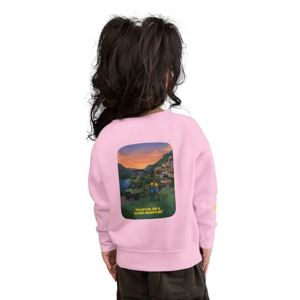 8211994953956966994_2048.jpeg Toddler Sweatshirt - "Mountain Air And Alpine Adventure" (Design Sitcom-Line)