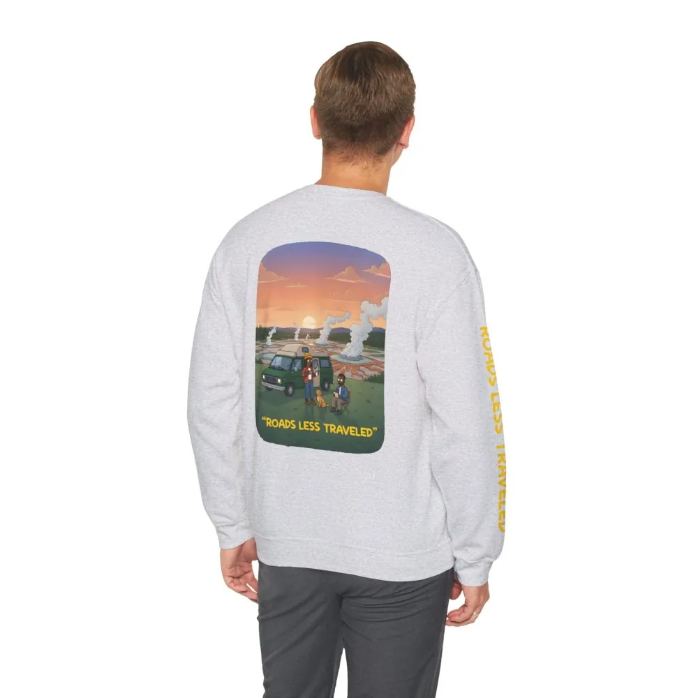 8226757288450441809_2048.jpeg Unisex Heavy Blend™ Crewneck Sweatshirt — "Roads Less Traveled" Design Sitcom-Line