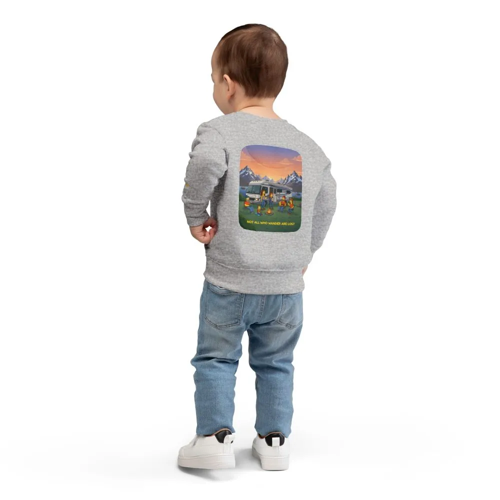 Toddler Sweatshirt - "Not All Who Wander Are Lost" (Design Sitcom-Line)