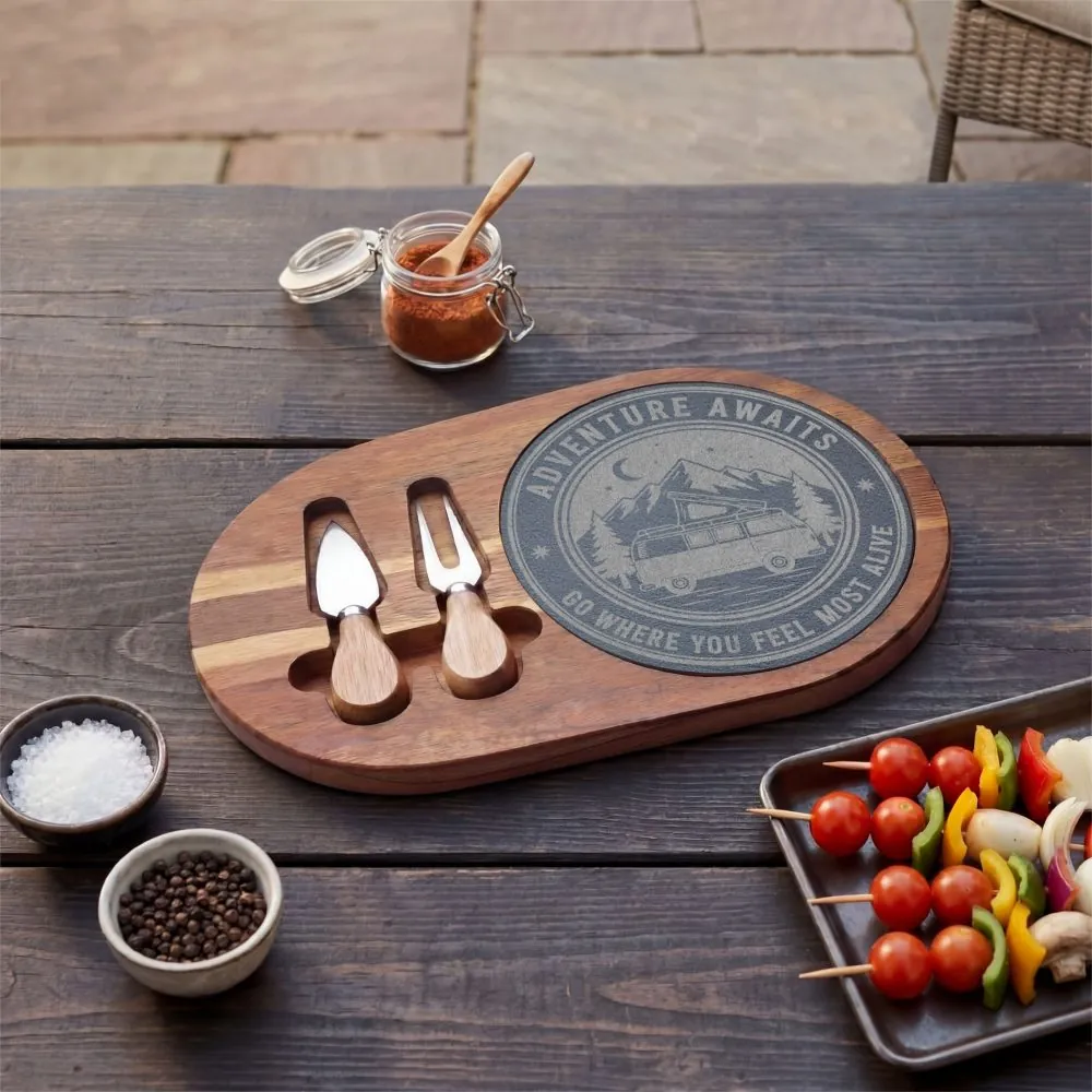 8243223079456575067_2048.jpeg Engraved Charcuterie Board - "Adventure Awaits-Go Where You Feel Most Alive" (4 Variants Available)