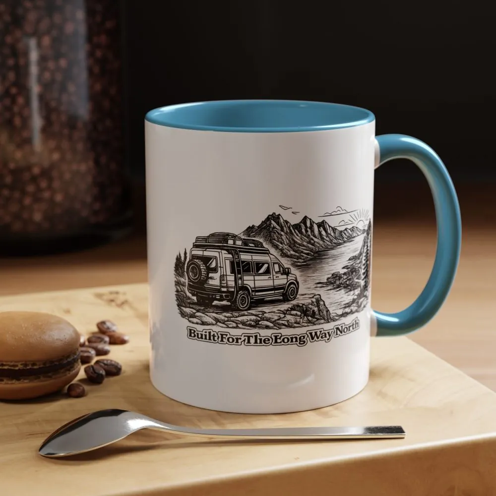8248434193193769557_2048.jpeg Accent Coffee Mug (11, 15oz) — "Built For The Long Way North" Design Minimal-Line