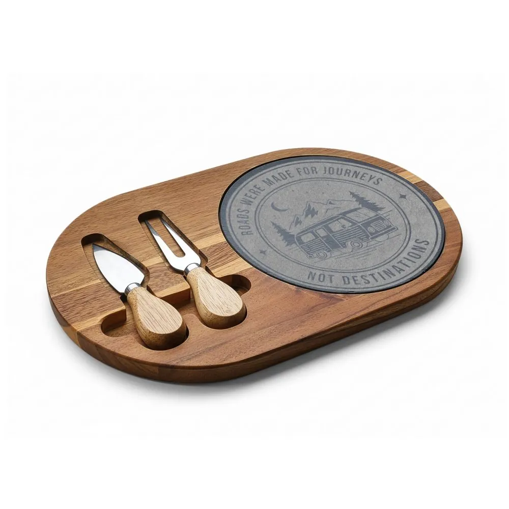 Engraved Charcuterie Board - "ROAD WHERE MADE FOR JOURNEYS-NOT DESTINATIONS" (4 Variants Available)