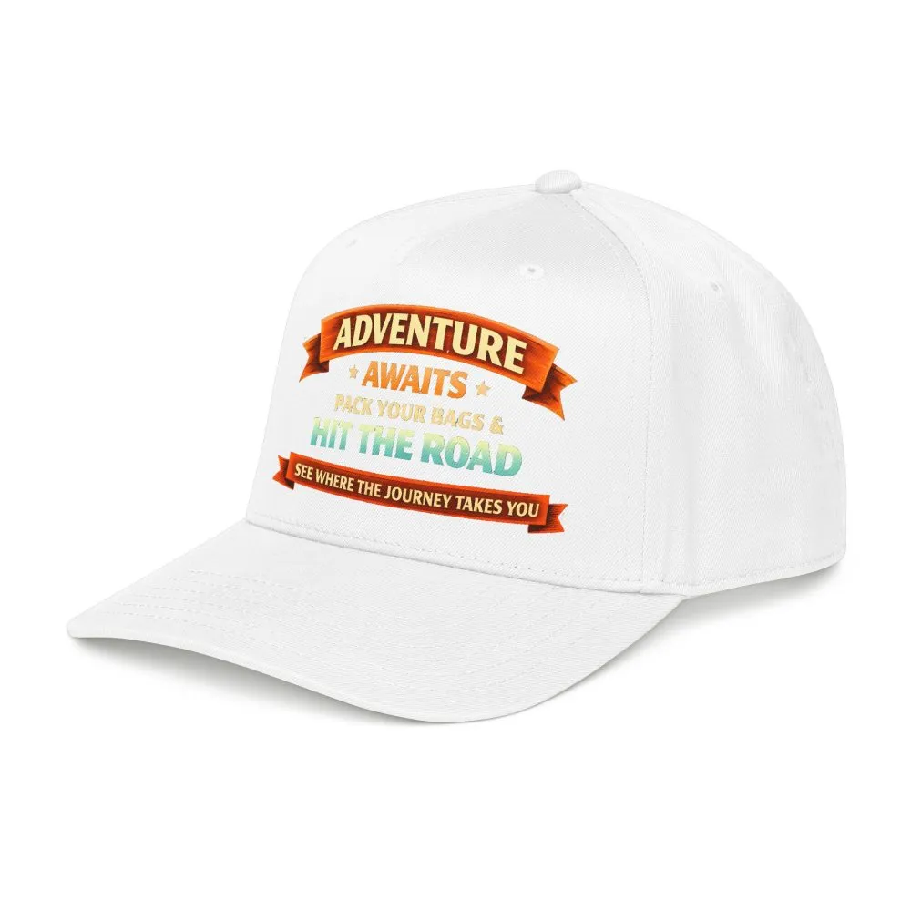 8270786587064205317_2048.jpeg Baseball Cap - "Adventure Awaits-Pack Your Bags" Design Scenic-Line
