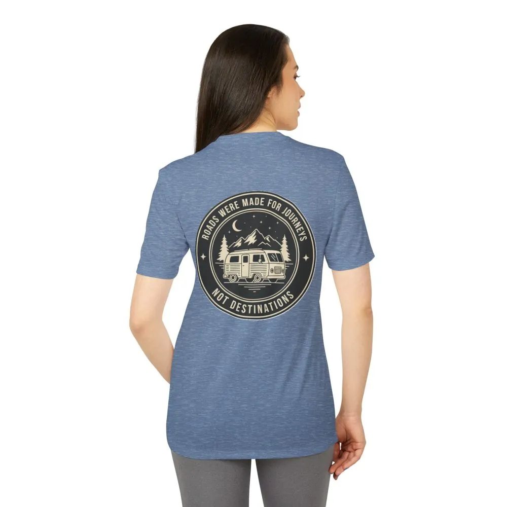 8293402799615833158_2048.jpeg T-Shirt(Adidas) — 'ROAD WHERE MADE FOR JOURNEYS-NOT DESTINATIONS' (Only Back printed) Brand Adidas