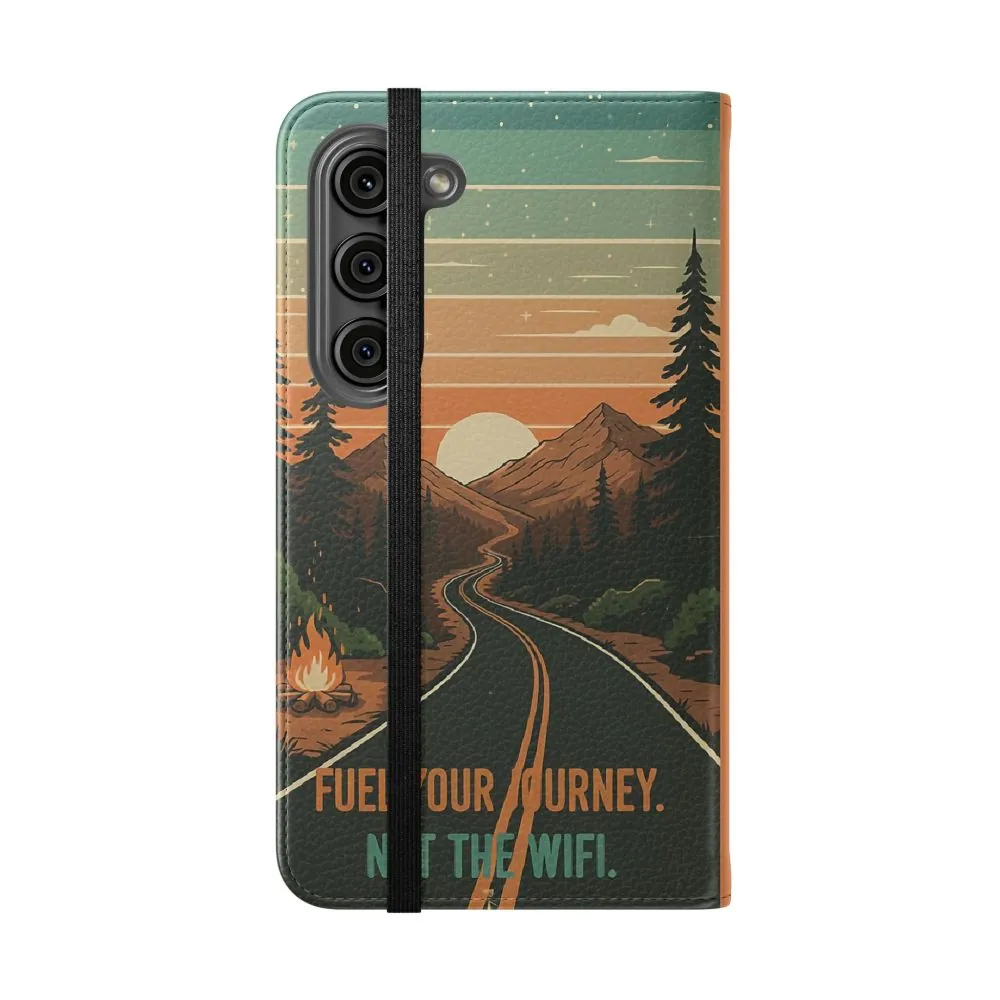 8294587536588872397_2048.jpeg Flip Phone Case — "Adventure Awaits Unplug & Drive" Wallet Case
