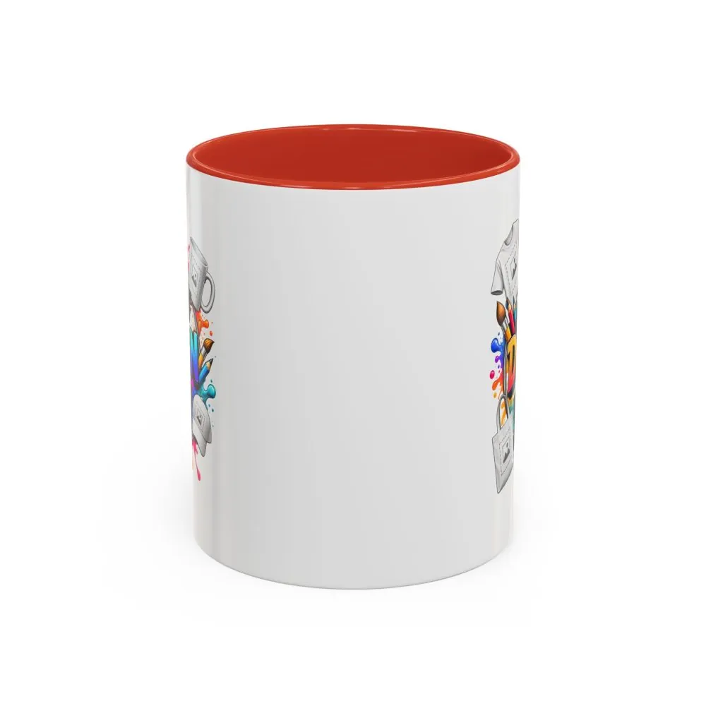 Accent Coffee Mug — Colorful 'Your Design Here' Artist Print (11/15 oz)