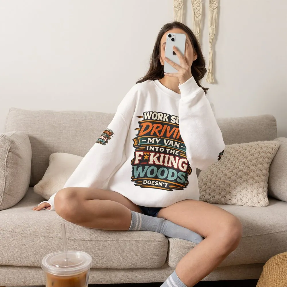 8332688943627147518_2048.jpeg Unisex Heavy Blend™ Crewneck Sweatshirt — "Work Sucks" Design F**K-Line