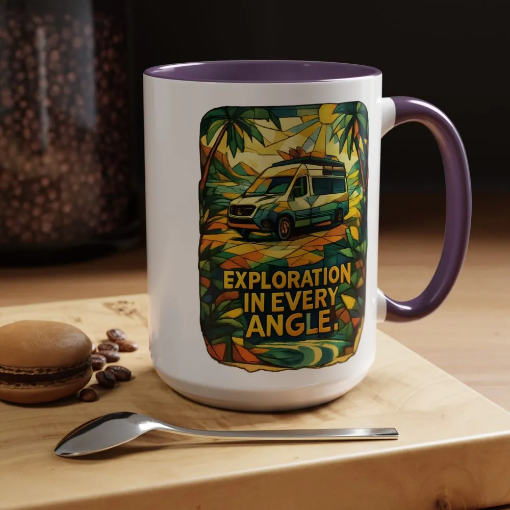 8340735138814675498_2048.jpeg Accent Coffee Mug (11, 15oz) — "Exploration In Every Angle" Design Cubic-Line