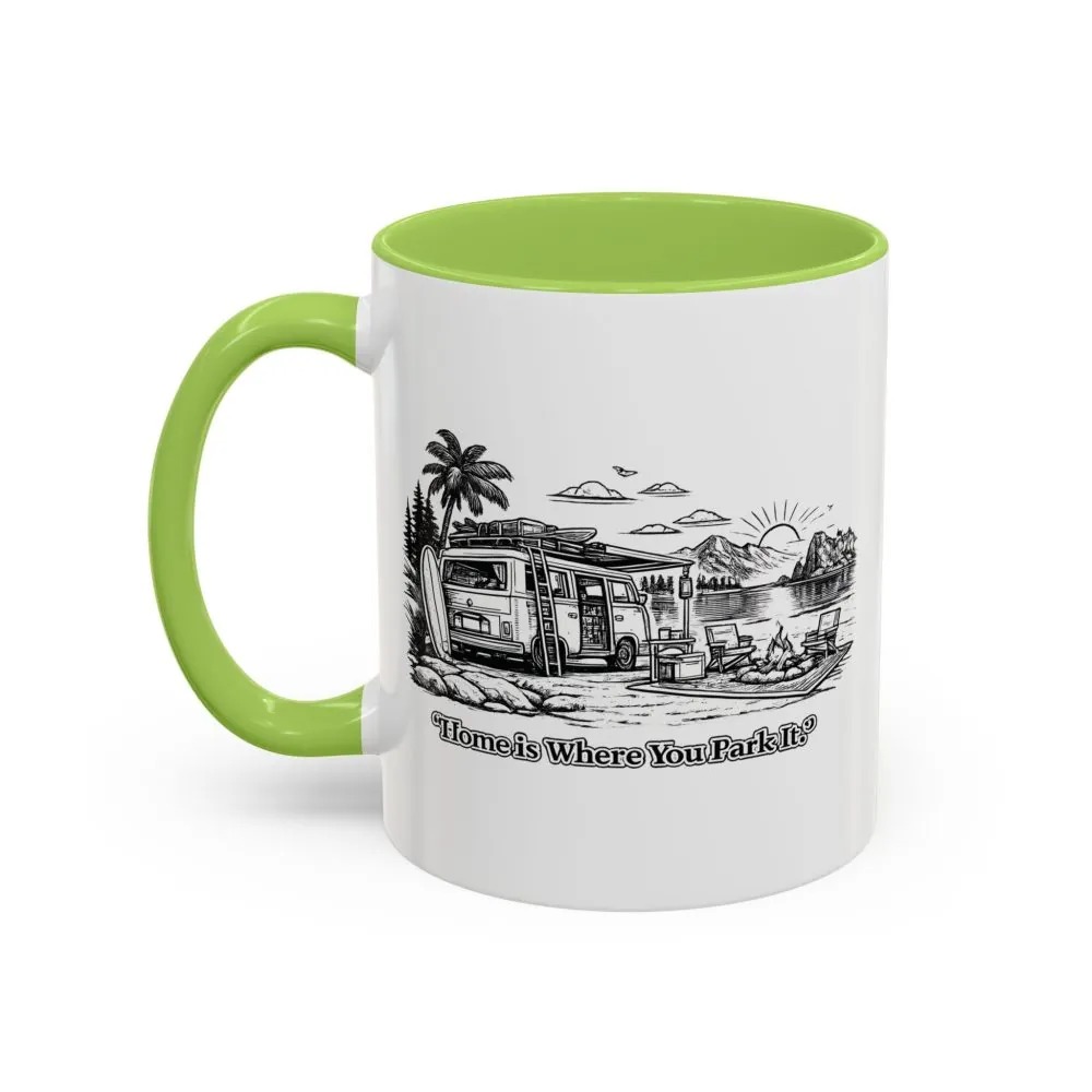 8348900106733407245_2048.jpeg Accent Coffee Mug (11, 15oz) — "Home Is Where You Park It" Design Minimal-Line