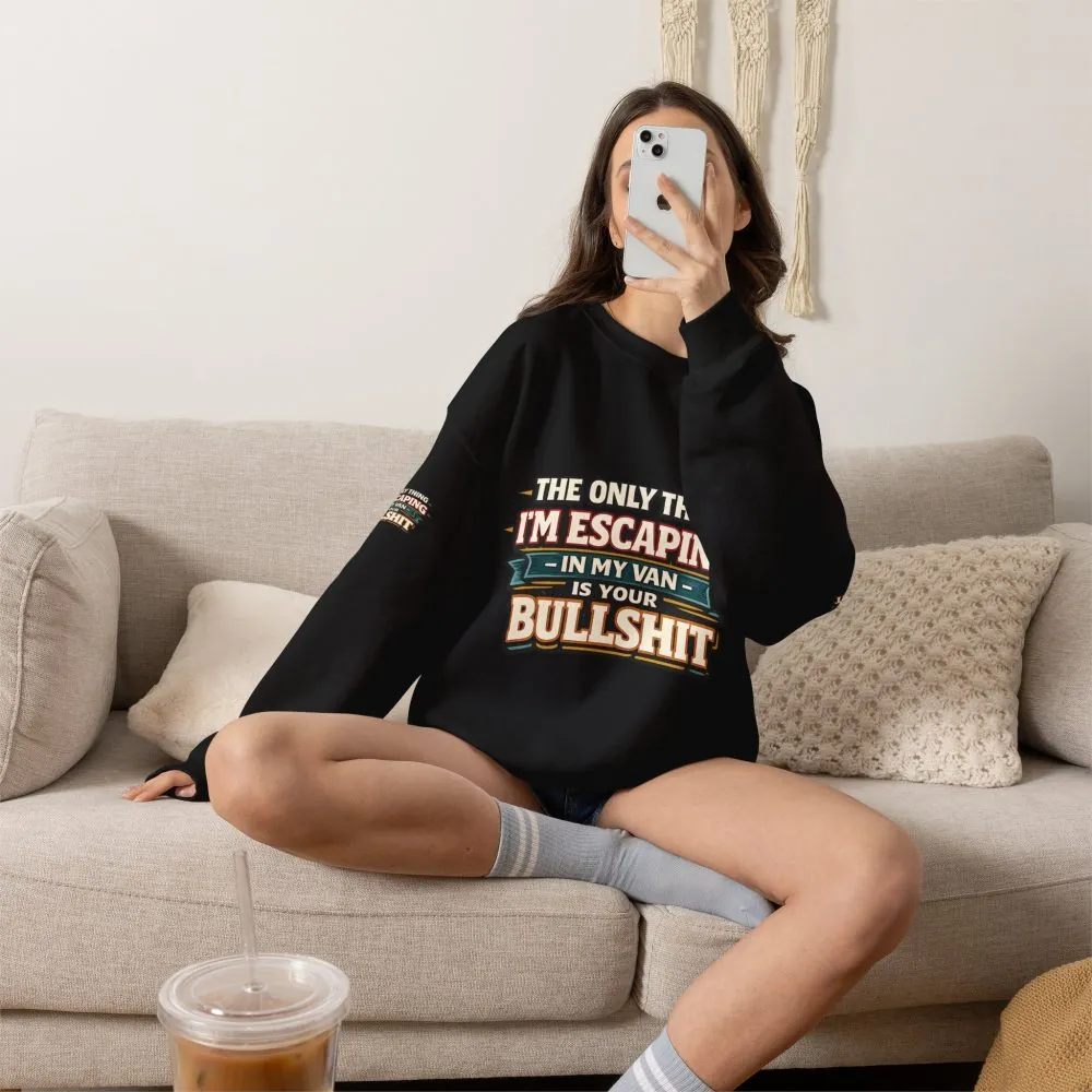 Unisex Heavy Blend™ Crewneck Sweatshirt — "The Only Thing I´m Escaping" Design F**K-Line