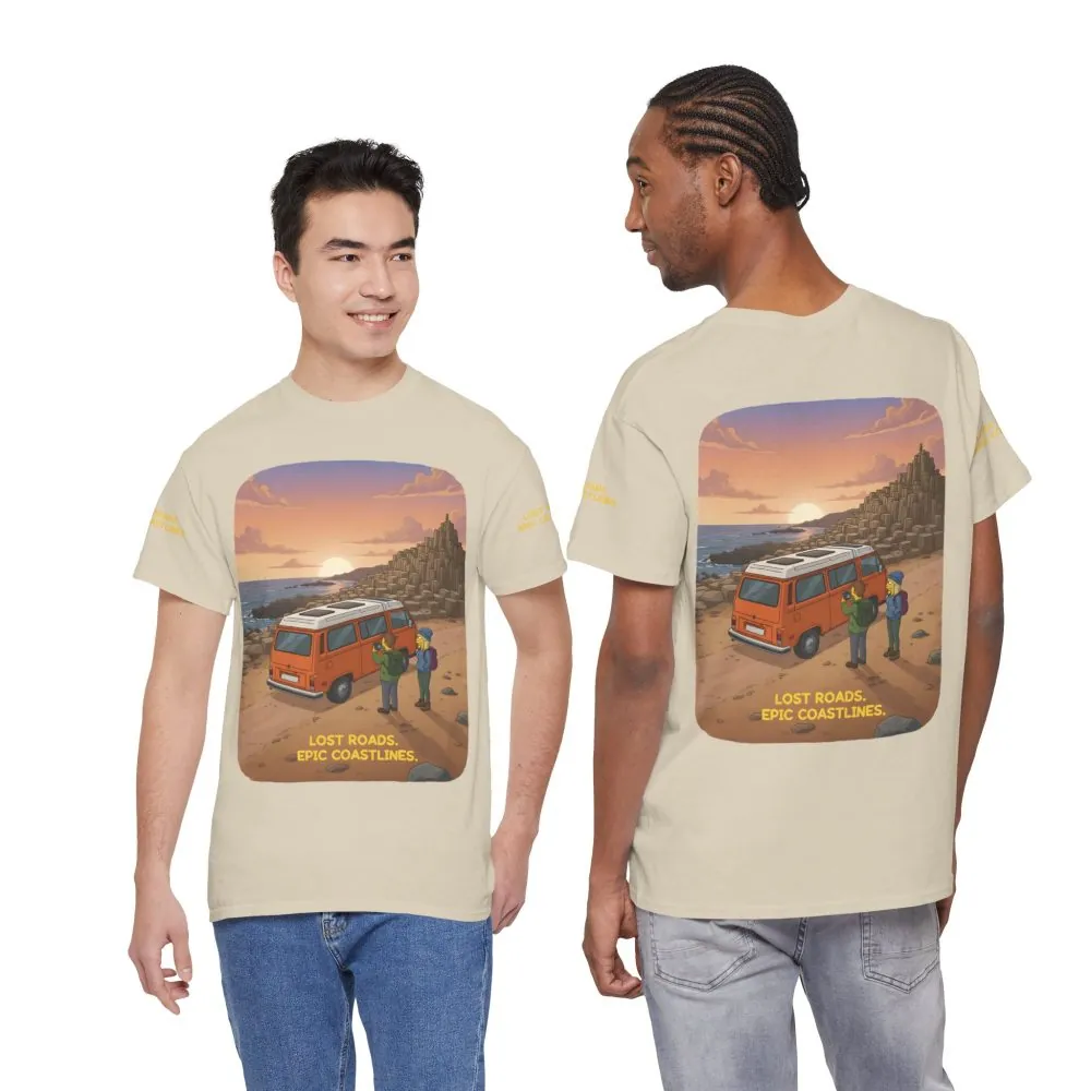 8436341483976801003_2048.jpeg Unisex Heavy Cotton Tee — "Lost Roads Epic Coastlines" Design Sitcom-Line