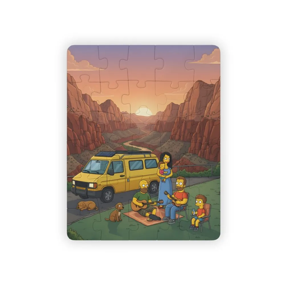 Kids' 30‑Piece Camping Puzzle — Family Camper Road Trip