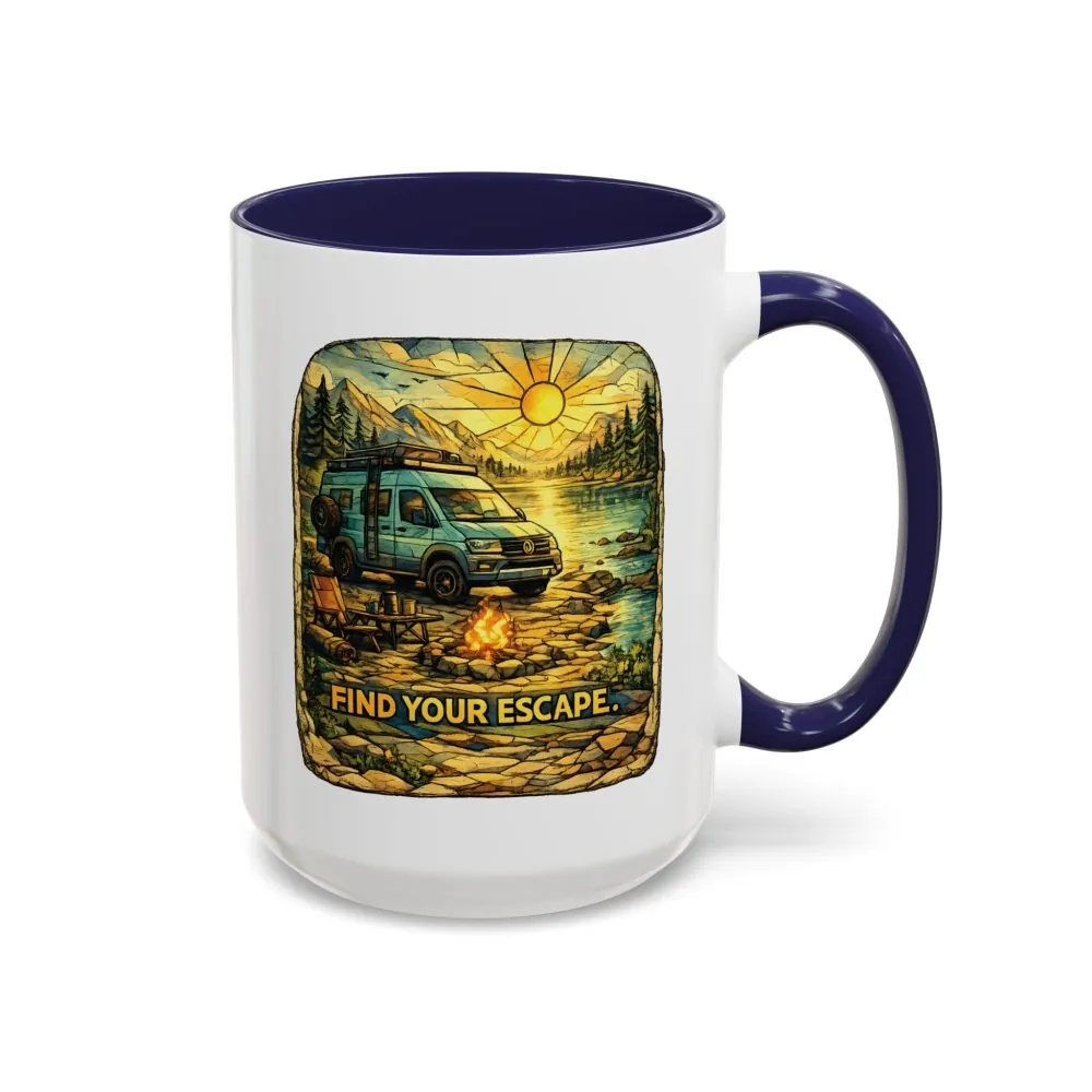 8459843775314912250_2048.jpeg Accent Coffee Mug (11, 15oz) — "Find Your Escape" Design Cubic-Line