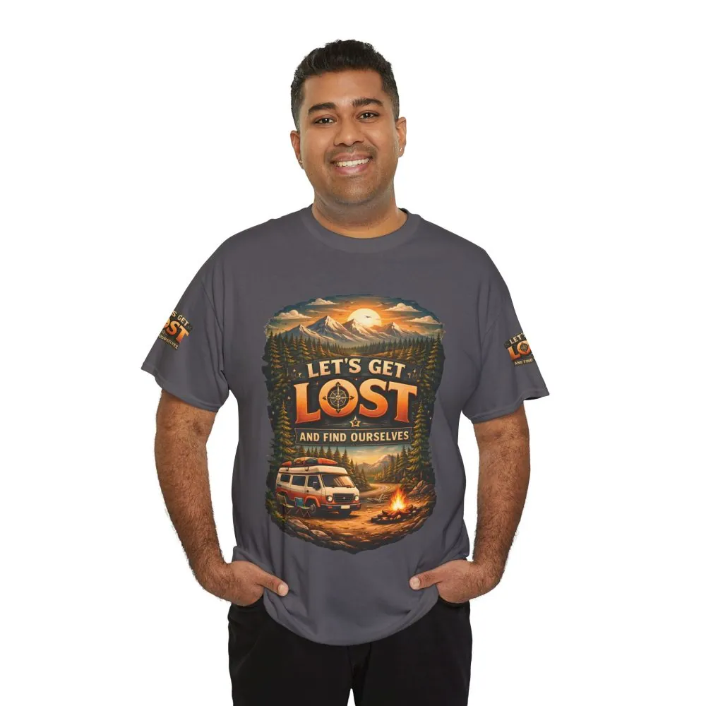 8479280820197253388_2048.jpeg Unisex Heavy Cotton Tee — "Let´s Get Lost And Found Ourselfs" Design Scenic-Line