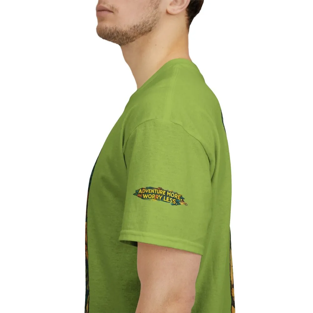 8480600347499296450_2048.jpeg Unisex Heavy Cotton Tee — "Adventure More Worry Less" Design Cubic-Line