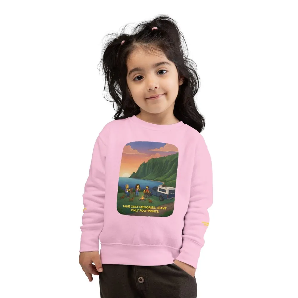 8484484006262442081_2048.jpeg Toddler Sweatshirt - "Take Only Memories-Leave Only Footprints" (Design Sitcom-Line)