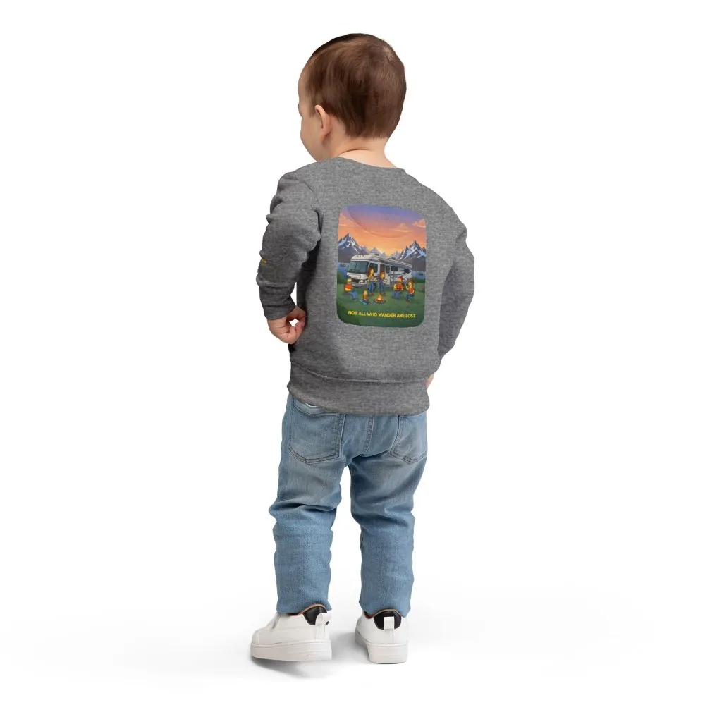 Toddler Sweatshirt - "Not All Who Wander Are Lost" (Design Sitcom-Line)