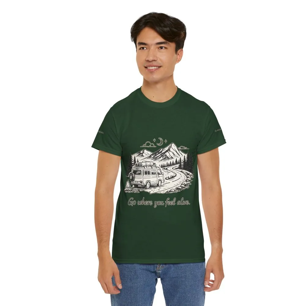 8498799164010935189_2048.jpeg Unisex Heavy Cotton Tee — "Go Where You Feel Alive" Design Minimal-Line