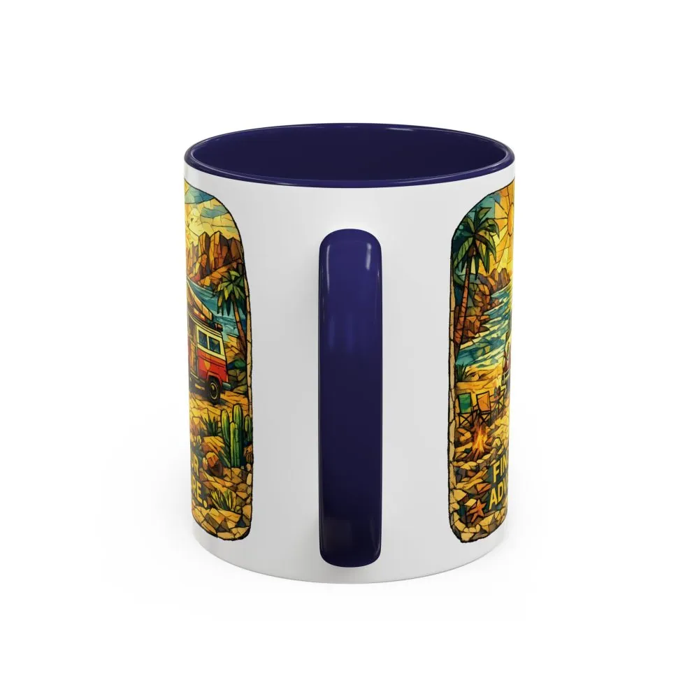 8501019213617137997_2048.jpeg Accent Coffee Mug (11, 15oz) — ""Find Your Adventure"" Design Cubic-Line