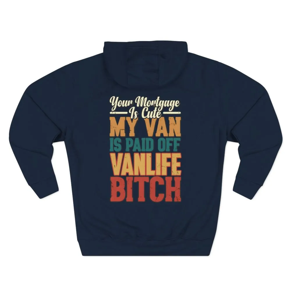 8504844292342187664_2048.jpeg Three-Panel Fleece Hoodie - "Your Mortgage Is Cute" Design F**K-Line