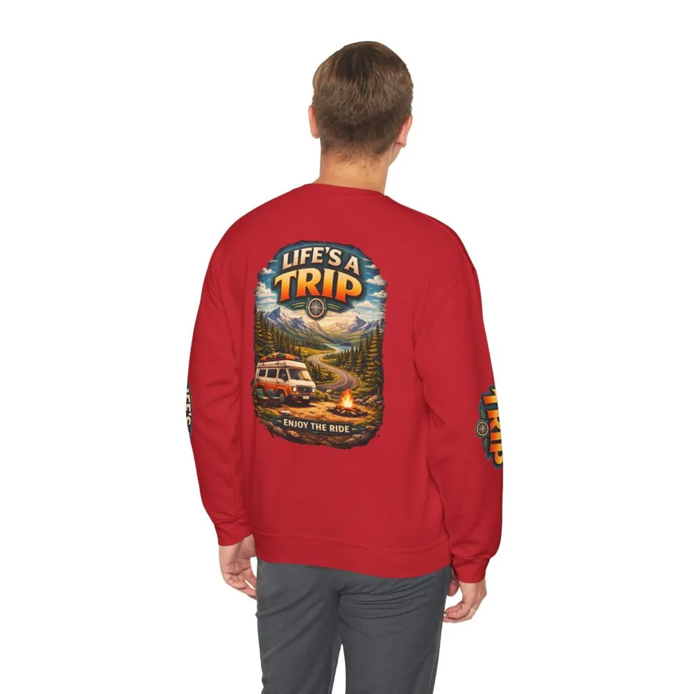 8513629344992346972_2048.jpeg Unisex Heavy Blend™ Crewneck Sweatshirt — "Life s A Trip" Design Scenic-Line