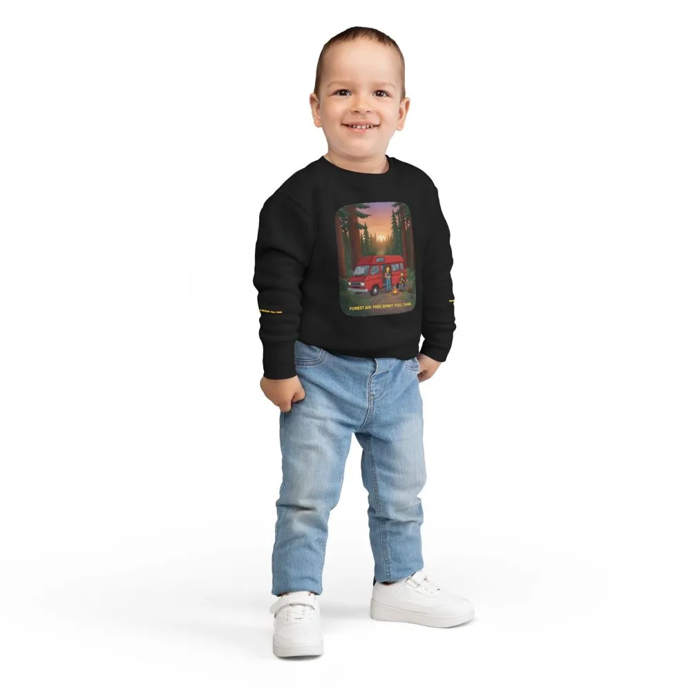 Toddler Sweatshirt - "Forest Air Free Spirit Full Tank" (Design Sitcom-Line)